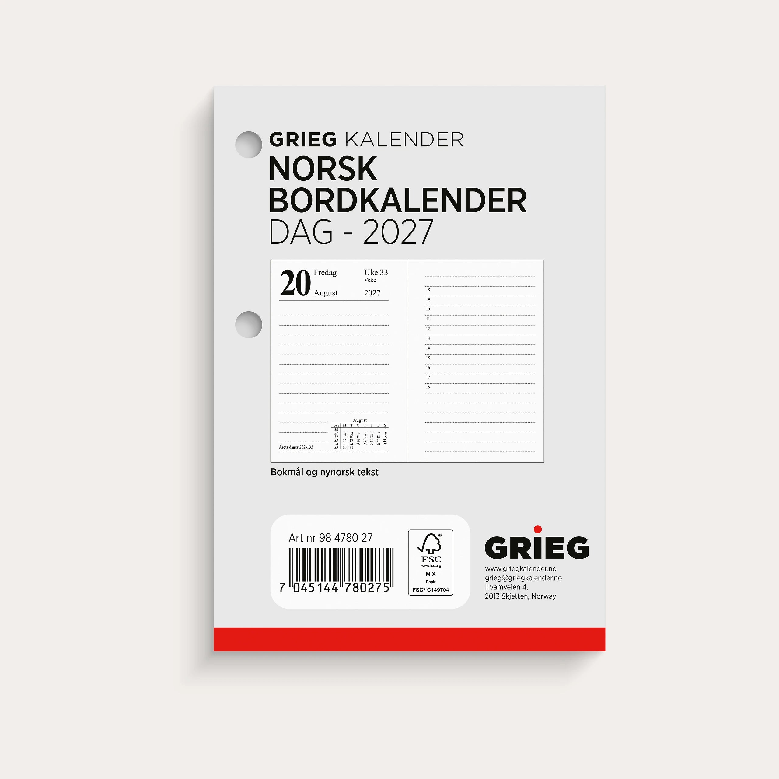 Norsk Bordkalender 2027