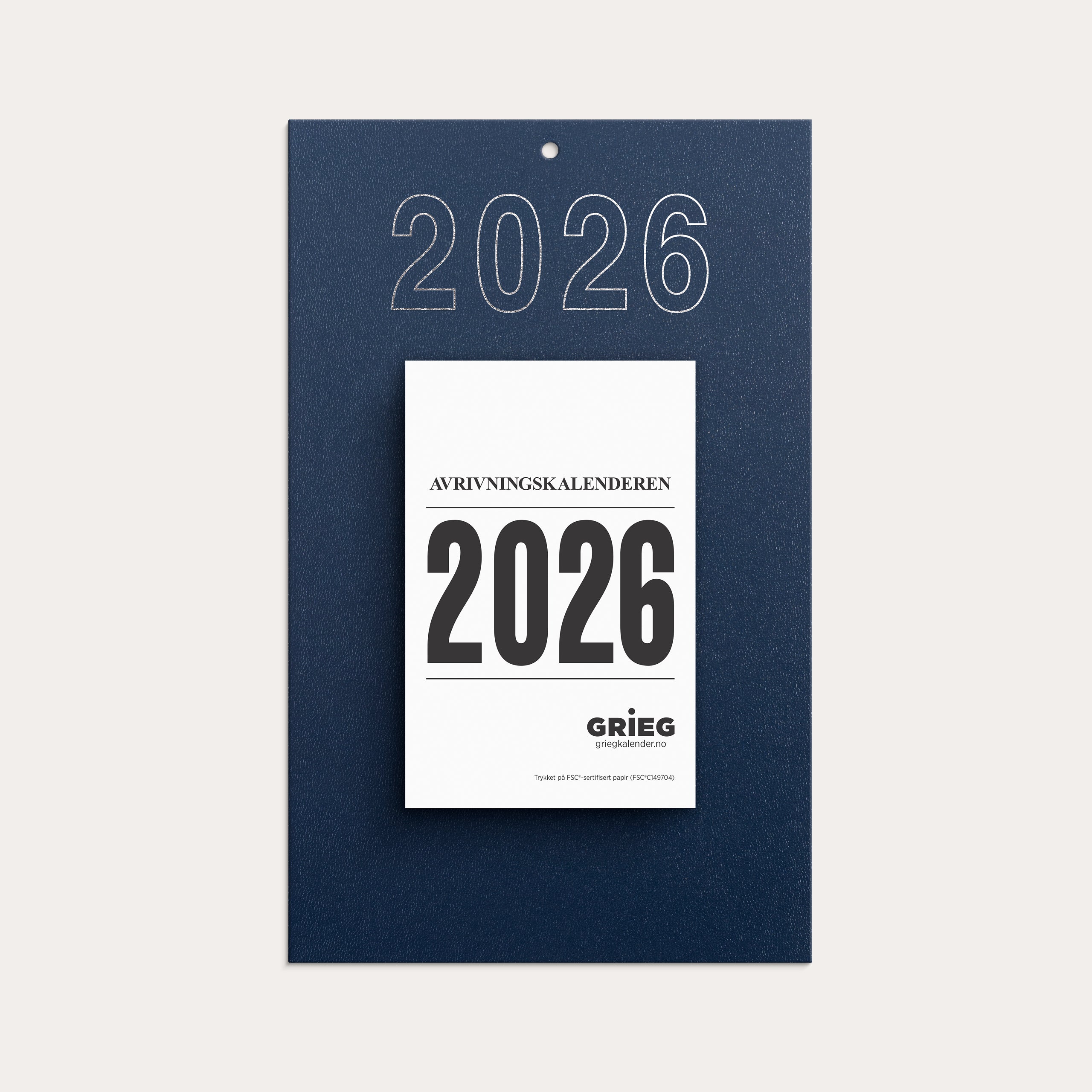 Avrivningskalender 2026 Medium med bakplate