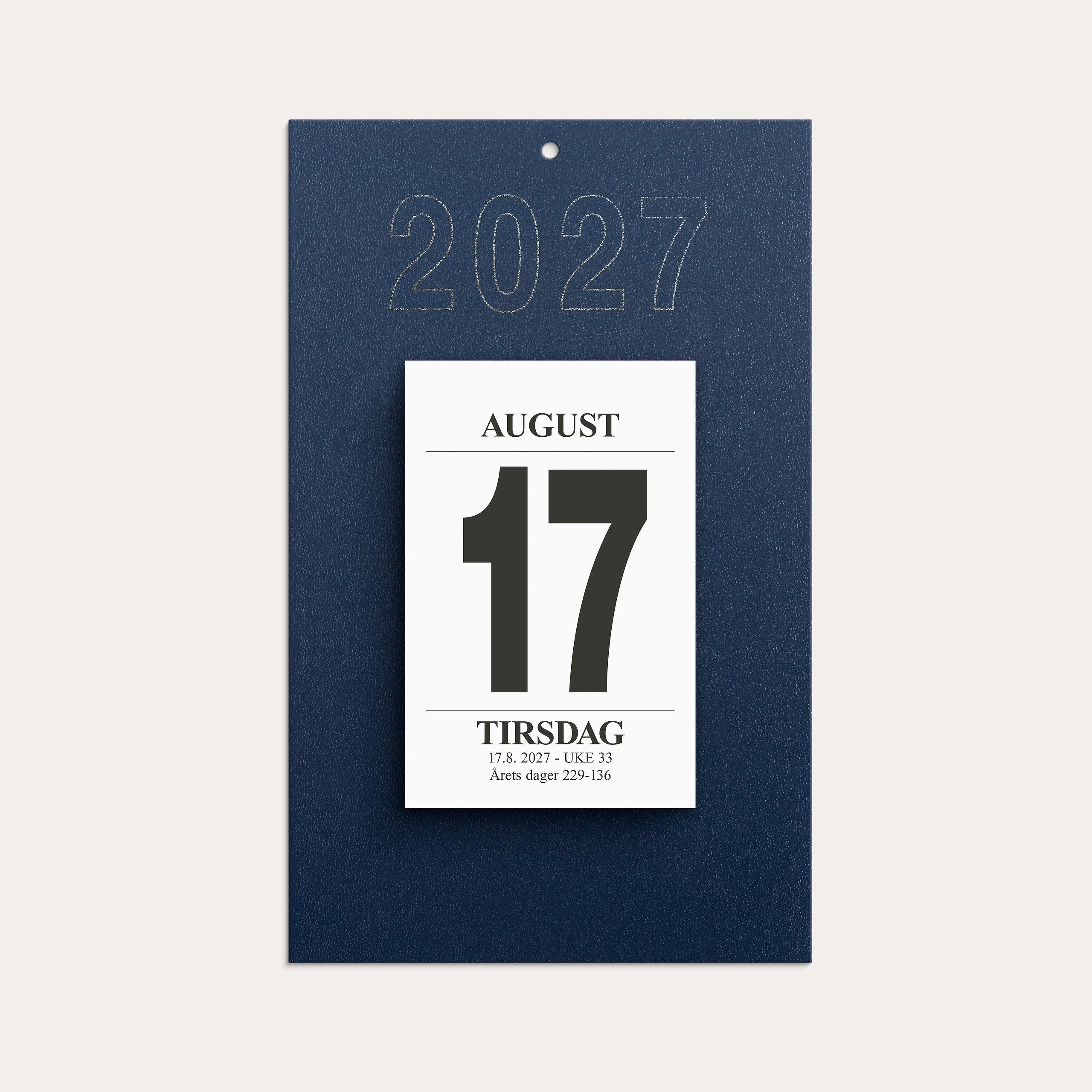 Avrivningskalender 2027 Medium med bakplate