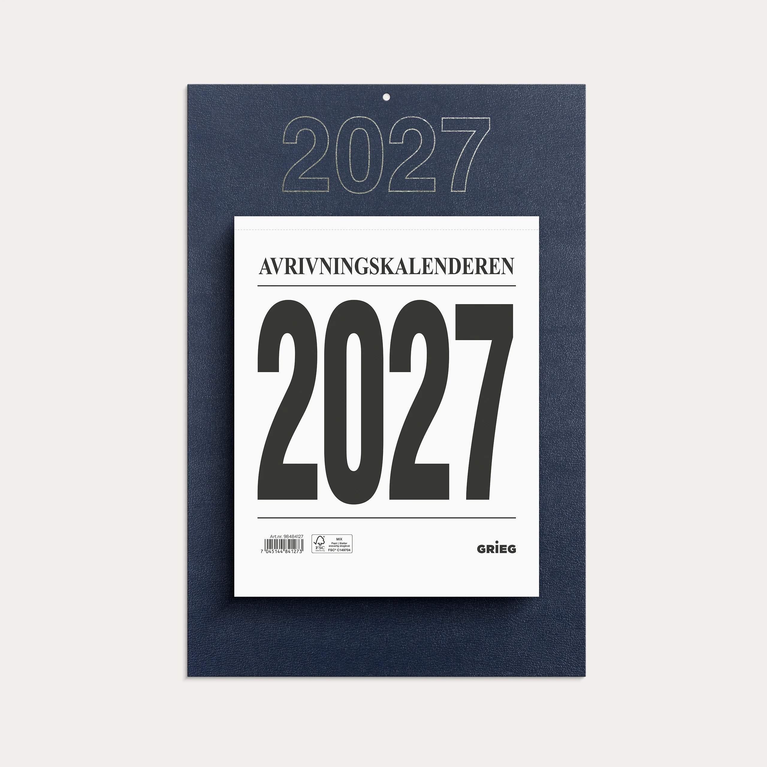 Avrivningskalender 2027 Stor med bakplate