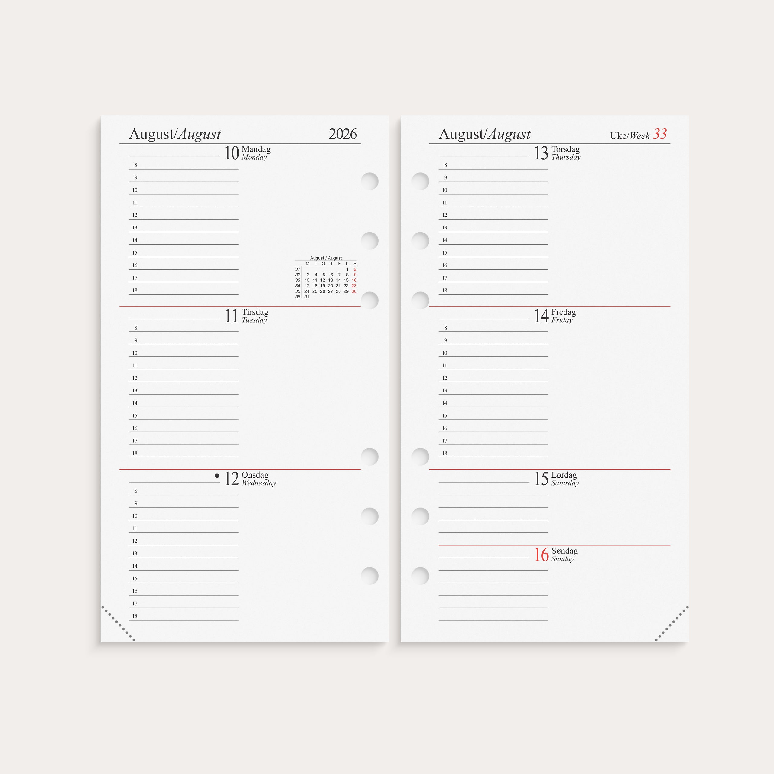 Årspakke 2026 A6 Uke