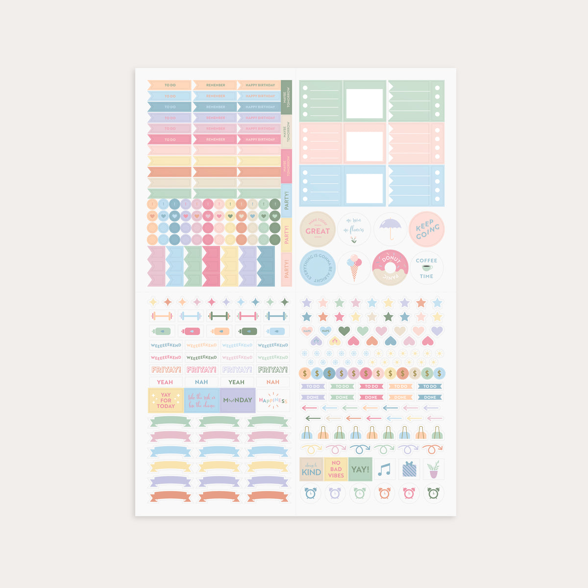 Pretty Pastels Klistremerker