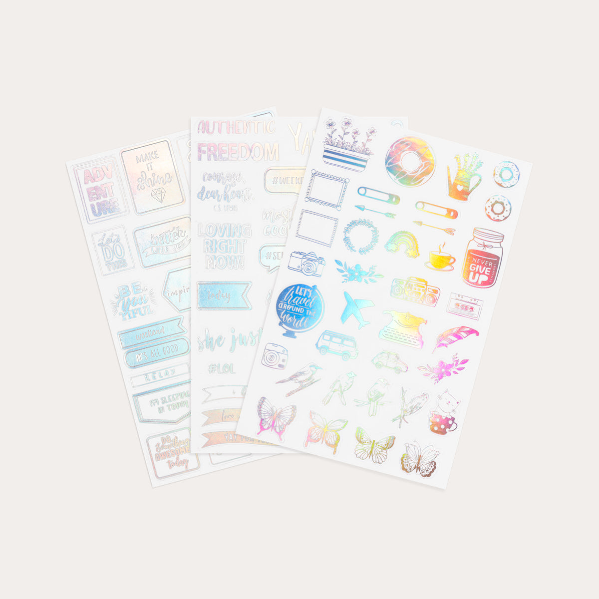 Holo Clear Klistremerker