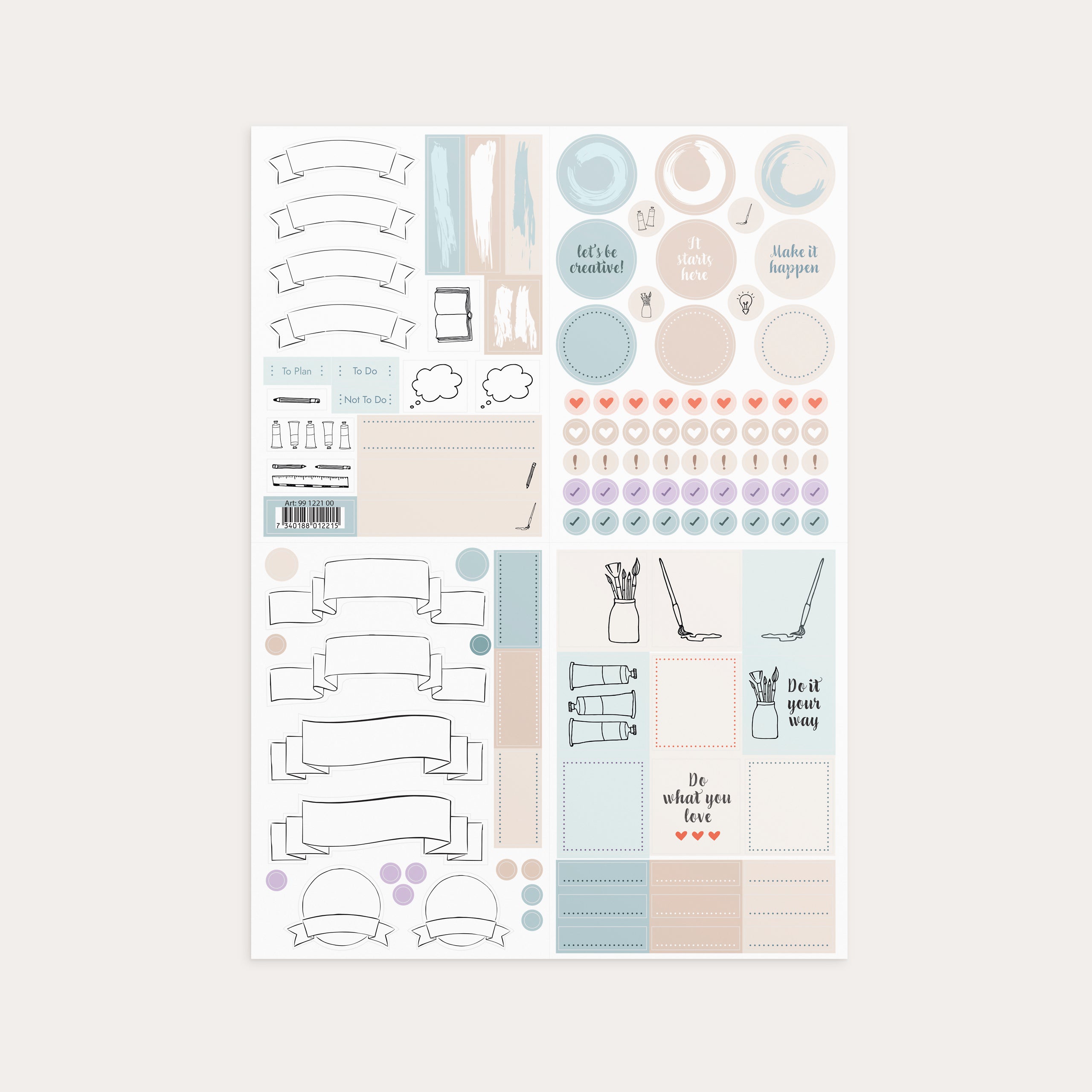 Be More Creative Klistremerker